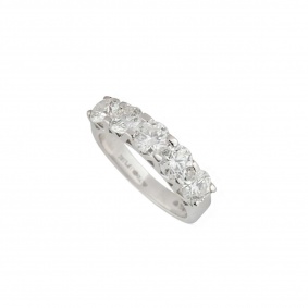 18k White Gold Diamond Half Eternity Ring 2.01ct